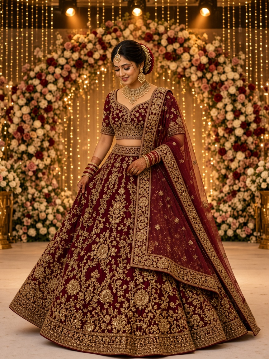 Adjusting Lehenga